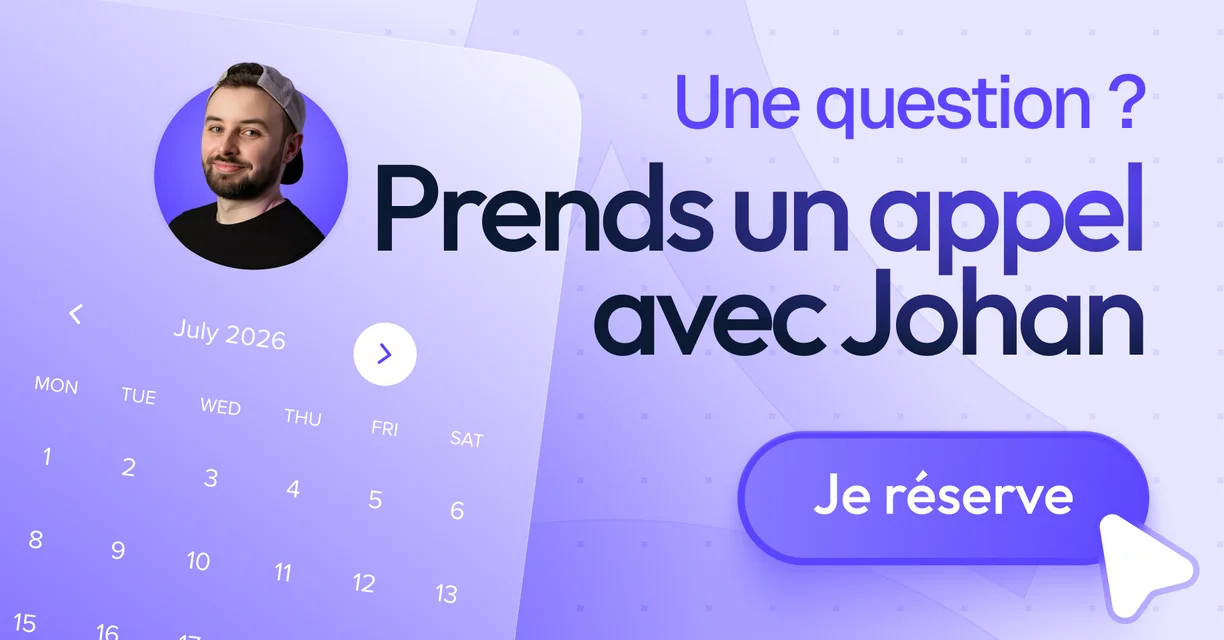 Visuel à la une : « Prends un appel avec Johan »