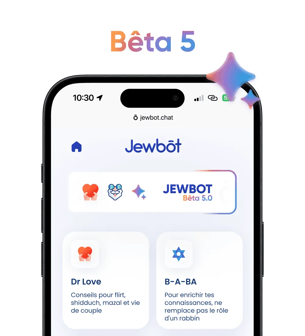 Écran d’accueil de Jewbot, bêta 5